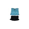 thumbnail image 1 of Island Escape Womens Patterned Ruffled Skirtini 2 Piece Bandini, Blue, 14, 1 of 1