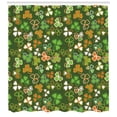 thumbnail image 3 of Ambesonne Nature Shower Curtain, Lucky Clover, 69"Wx84"L, Green and Orange, 3 of 3