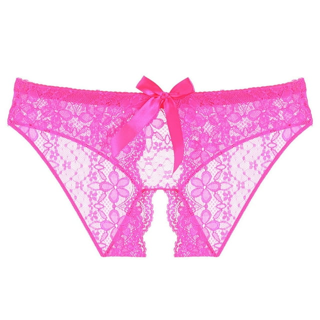 Bigersell Thong Underwear Women Clearance Lace Underwear Women Period Panty Style P-69 Spandex Thong Panties High Waisted Thong Underwear Briefs High Waist Women's Panties Hot Pink L