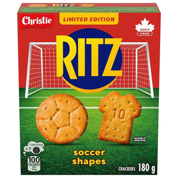 RITZ SOCCER SHAPES Crackers Snacks for Entertaining, Hosting & Appetizers, Baked in Canada