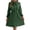 Green, variant on WRKEKC Floral Dress for Women Print Long Sleeve V-Neck Midi Dress for Fall Winter Polka Dot Tie Waist Pleated Skirt Elastic Cuff and Back Zip