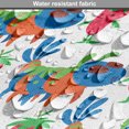 thumbnail image 5 of Cartoon Dog Crate Cover, Fantasy World Characters Colorful Human Like Strawberries and Caterpillars, Easy to Use Pet Kennel Cover for Medium Large Dogs, 35" x 23" x 27", Multicolor, by Ambesonne, 5 of 6