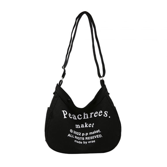 Bolso de Hombro de Lona para Mujer jinwen Bolsa de Alta Capacidad Negro