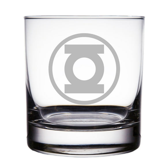 Green Lantern Engraved 10 oz Rock Glass