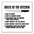 thumbnail image 1 of DistinctInk Custom Bumper Sticker - 8" x 8" Decorative Decal - White Background - Rules of the Kitchen - Chef Is Right, 1 of 2