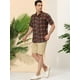 thumbnail image 4 of Lars Amadeus Camisascuadros de verano de mancorcon estampado de cuadros hawaianos pahombre marrón 3XL, 4 of 6
