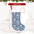 thumbnail image 4 of Balery white Skull daisy in water Pattern Christmas Stockings with Initials, 18" Large Knit Christmas Stocking,Xmas Stocking for Kids, Holiday and Family Stocking, 4 of 7
