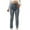 Blue, variant on Women Washable Skinny Jeans - Mid Waist Comfy Stretchy Denim Pants with Pockets