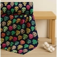 thumbnail image 4 of Soimoi Blue Cotton Voile Fabric Tribal Skull Print Fabric by Yard 42 Inch Wide, 4 of 7