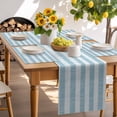 thumbnail image 6 of Placemats Set of 6, Blue Linen Stripes Place Mats Retro Striped Lines Tablemats Washable Placemat Table Decoration for Kitchen Table Dinner Party Home Decor Indoor Outdoor 13x19 Inch, 6 of 9
