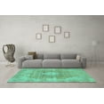 thumbnail image 3 of Ahgly Company Indoor Rectangle Abstract Turquoise Blue Modern Area Rugs, 7' x 10', 3 of 4