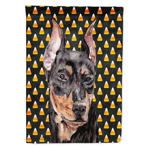 German Pinscher Candy Corn Halloween House Flag