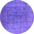 thumbnail image 1 of Ahgly Company Indoor Round Persian Purple Bohemian Area Rugs, 6' Round, 1 of 4