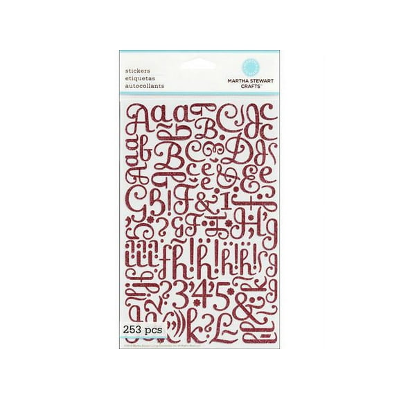 Martha Stewart Crafts Large Glitter Alphabet, Pink