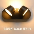 thumbnail image 5 of Set Of 2 Led Wall Lights - 2 Bulbs With Switch Black Reading Light Indoor 12W Sconce Reading Lamp Warm White 3000K Up Down Wall Sconce Wall Sconce Wall Spotlight Children'S Room Bedroom Hallway, 5 of 5