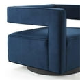 thumbnail image 6 of Modway Booth Modern Performance Velvet Swivel Armchair in Midnight Blue, 6 of 9