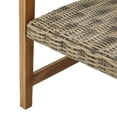 thumbnail image 6 of Outdoor Mid Century Wicker Club Chairs with Natural Stained Acacia Wood Frame, Grey, 6 of 8