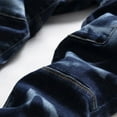 thumbnail image 6 of jsaierl Men's Washed Distressed Denim Pants Fashion Slim Fit Straight Leg Jeans Casual Stretch Skinny Denim Trousers, 6 of 8