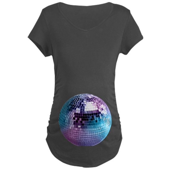 CafePress - Disco Ball Graphic Maternity Dark T Shirt - Maternity Dark T-Shirt