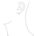 thumbnail image 3 of Bling Jewelry Womens Simple Iridescent Peacock Freshwater Pearl Drop Ball Earrings in Sterling Silver, 3 of 4