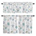 thumbnail image 2 of Paire de Courts Rideaux de Cuisine, Rideau Demi-Fenêtre en Polyester à Impression 2D 137x45 cm Imperméable Résistant aux Taches d'Huile Filtrant la Lumière pour Maison Café, 2 of 6