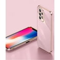 thumbnail image 4 of Compatible with Galaxy A32 5G Case Cover Cute Full Camera Lens Protection & Electroplate Shockproof Edge Bumper TPU Silicone Protective Phone Cases for Samsung Galaxy A32 5G 6.5"-Pink, 4 of 5