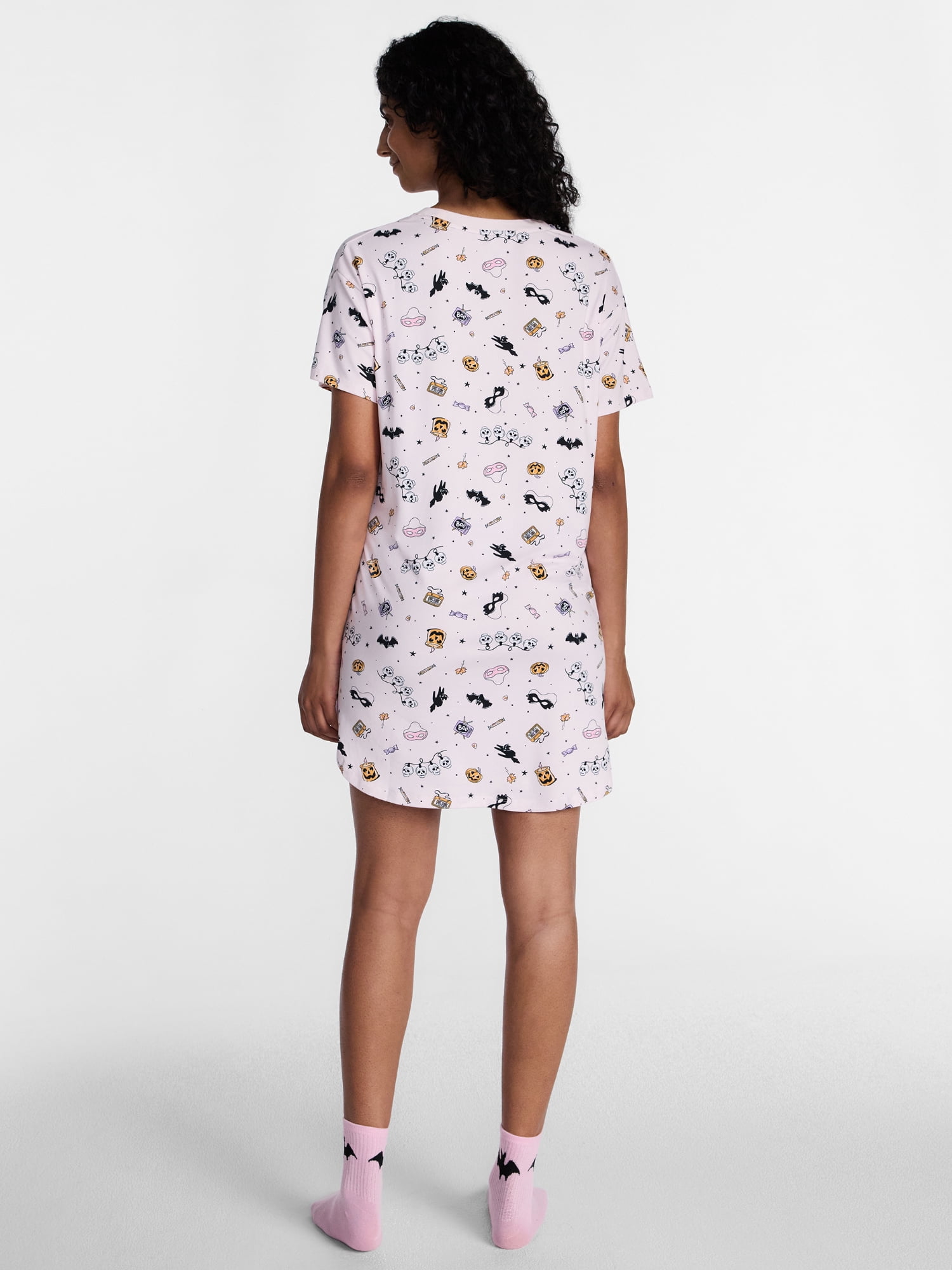 Halloween Women's Sleepshirt Top and Socks Set from Way to Celebrate, 2-Piece, Sizes XS-3X