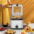 thumbnail image 2 of FAMKIT Electric Deep Fryer, 2.5 L Multiple Function Stainless Steel Fryer Machine Home Use, Immersion Element Oil Fryer Pot with Removable Basket Adjustable Temperature, Suit for Chicken, Chips, 2 of 7