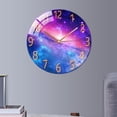 thumbnail image 3 of Decoración silenciosa del sitio del cuarto de del reloj de pared del vía Láctea Zulema Reloj de pared, 3 of 7