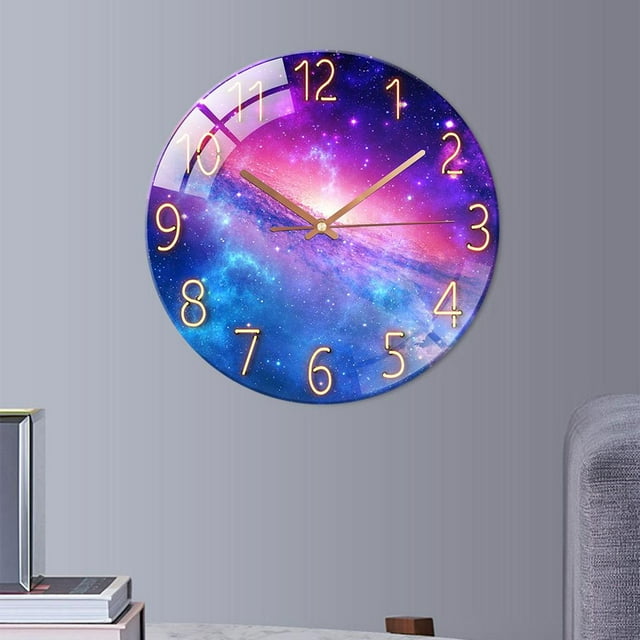 Reloj de pared paisaje mpdo, habitación de ño habitación de guardería, dormitorio, decoración de oficina - vía Láctea Colco Reloj de pared