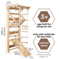 Swedish Ladder For Adults & Kids – Wooden Wall Bars For Home Gym