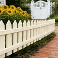thumbnail image 2 of Modern Small Garden Fence Plastic Decorative Lawn Edging Border for Flower Bed Outdoor Patio 8x7 Inch Easy to Install Portable Durable Fence with Ground Stakes, 2 of 7