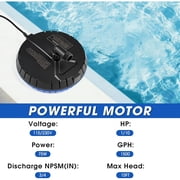 Automatic Pool Cover Pump, 1500 GPH, Automatic