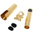 thumbnail image 1 of Boquilla Jazz Alto Sax Saxofón 7C Boquilla de Metal con Boquilla Parches Pads Cojines Cap Hebilla Oro Platino Abody  Boquilla, 1 of 1