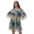 thumbnail image 1 of Moomaya Robe d'Été pour Femmes, Grande Taille, Kimono Aguichant Imprimé, Mini-Robe, 1 of 6