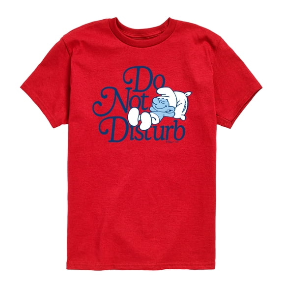 Smurfs - Lazy Smurf Do Not Disturb - Youth Boys Short Sleeve Graphic T-Shirt