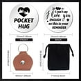 thumbnail image 2 of 2Set Expressions of Love Pocket Hug Token Long Distance Gifts Double Sided Engraved Hug Token Coins Keepsake with PU Leather Keychain for Family Friend Lover Graduation, 2 of 7