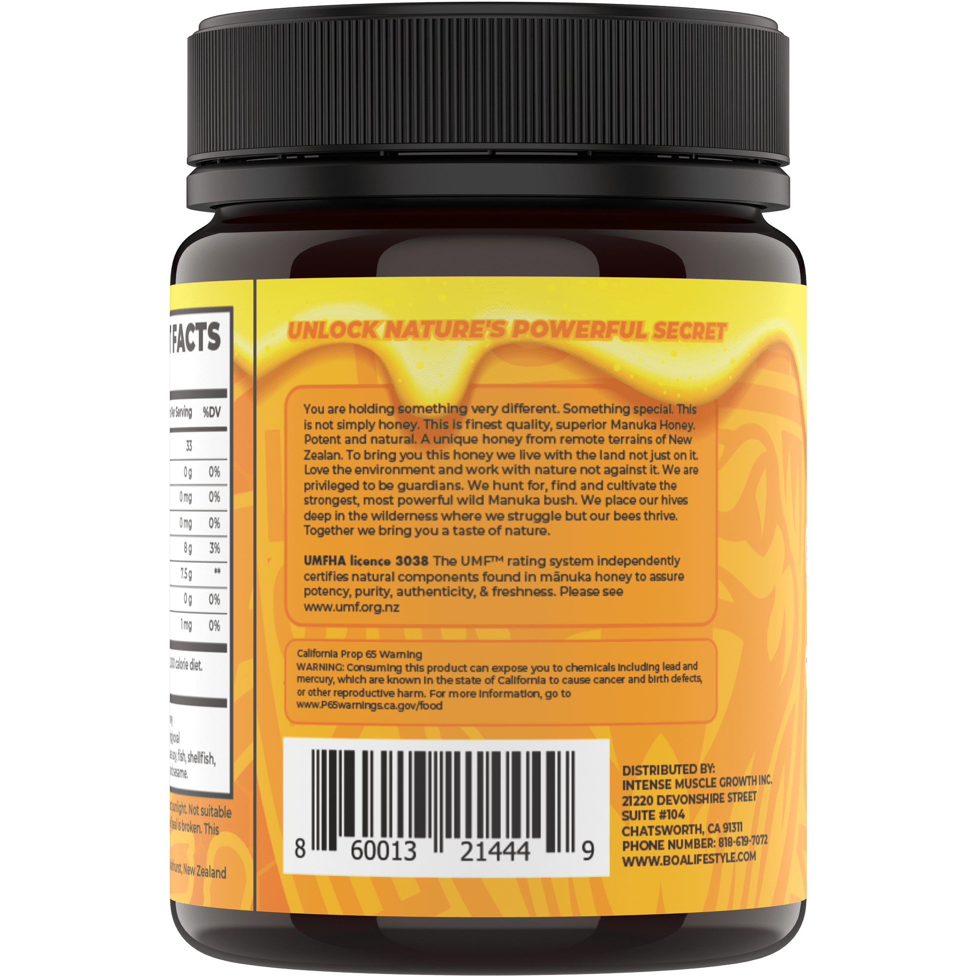 BOA Manuka Honey Grade 5+ MGO 83+ – 100% Pure New Zealand Honey – Natural Raw Honey – 250g