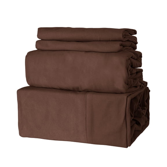 Flannel Sheet &Pillowcase Set-Brushed Microfiber Ultra Soft Bed Sheet Set -Wrinkle Resistant, Comfortable, Warm