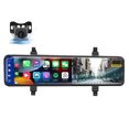 thumbnail image 1 of Mistaha 11.26" Touch Screen Mirror Dash Cam with Wireless CarPlay, 4K Front Camera, 1080P Rear Camera, WDR, Night Vision, Loop Record, Parking Monitor, FM Transmitter, Bluetooth Music, WiFi Connection, 1 of 7