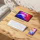 thumbnail image 4 of OMOTON Bluetooth Keyboard Compatible with  A16 11th 10th Generation,  10.2 (9th/8th/7th),  Pro 13/12.9/11 inch,  Air/Mini and More iOS Devices, White, 4 of 10