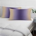 thumbnail image 3 of Purple Yellow Ombre Pillow Covers, Linen Long Throw Pillow Case, Farmhouse Modern Gradient Art Holiday Pillow Protector Decorative Cushion Cover for Living Room/Bedroom 20" x 30", 3 of 8
