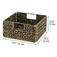 thumbnail image 4 of mDesign Woven Hyacinth Kitchen Basket Organizer with Handles, 8 Pack, Black Wash, 4 of 7
