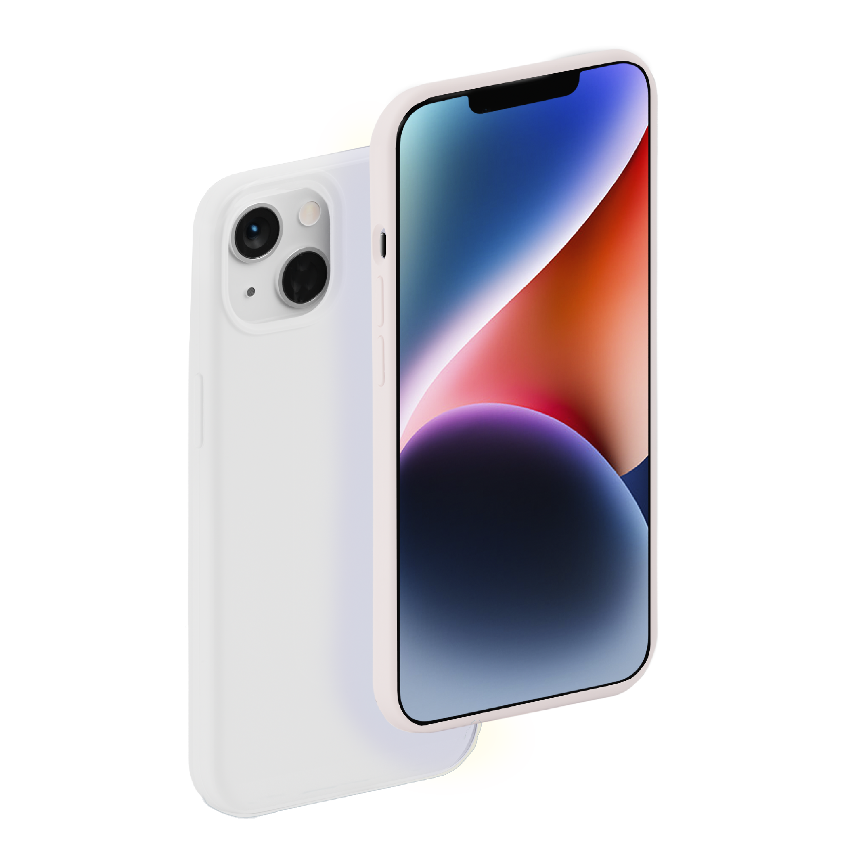 ARZOO iPhone 13 Silicone Case Ultra Slim and Fingerprint Resistant Case for iPhone 13 White