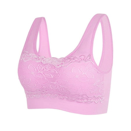 Fouhkni Womens Everyday Bra Wireless Comfort Lace Bralette Convertable Wirefree Full-Coverage Underwear