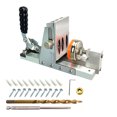 thumbnail image 1 of Yeacher Kit de Gabarit de Trou de Poche 9,5 mm, Poinçon Oblique, Positionneur de Forets, Guide de Perceuse Réglable en Profondeur, Ensemble de Localisateurs, Outil de Menuiserie DIY, 1 of 5