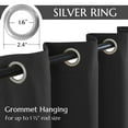 thumbnail image 5 of Curtainking Grommet Curtains Thermal Insulated Blackout Curtains for Nursery, Black, 50x72 inch, 2 Pcs, 5 of 7