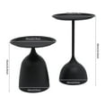 thumbnail image 3 of ToppiJoy Set of 2 Round Side Nesting Tables Set Round Pedestal Coffee Table Metal End Table Set Small Side Table for Living Room Bedroom Balcony (Matte Black), 3 of 11