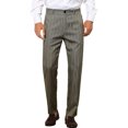 thumbnail image 1 of Pantalones de vestir a rayas INSPIRE CHIC para hombres, pantalones de negocios de color contrastante, marrón oscuro 38, 1 of 1