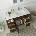 thumbnail image 4 of 51 in. W x 21 in. D x 32.5 in. H Bath Vanity Cabinet without Top in Brown, 4 of 5